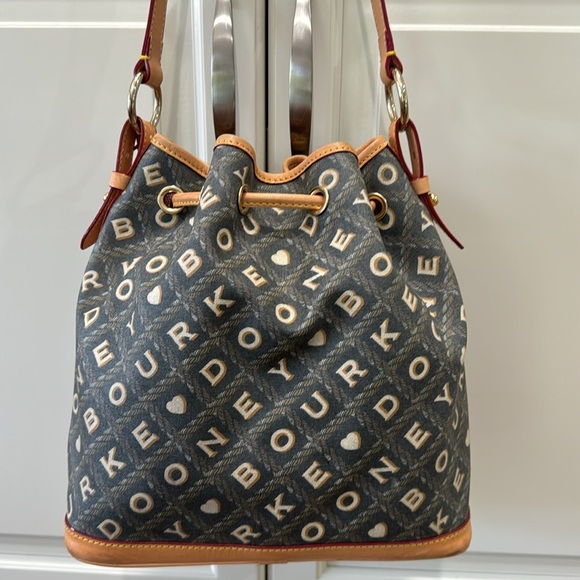 Dooney & Bourke Crossword Cesto Drawstring Shoulder Bag And Coin Purse - Picture 5 of 16